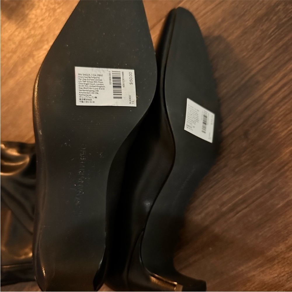 NEW! Banana Republic Black Vegan Tall Slouch Boot - Multiple Sizes - Picture 11 of 12